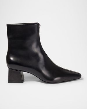 Ryder Leather Zip Ankle Booties
