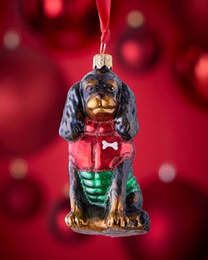 Cavalier King in Puffer Coat Christmas Ornament