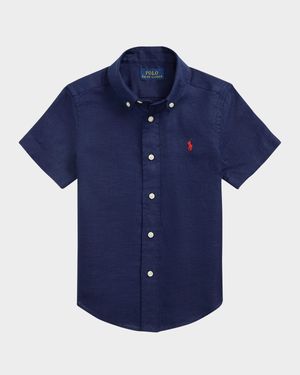 Boy's Linen Sport Shirt, Size 2-7