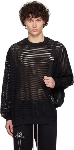 Rick Owens Black Champion Edition Jumbo Sweatshirt