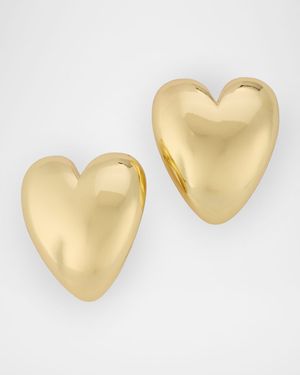 Heart Huggie Earrings, Large