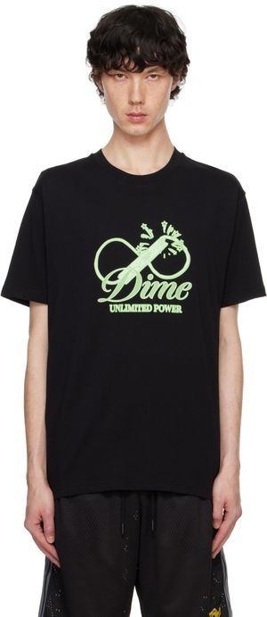 Dime Black Cursive Power T-shirt