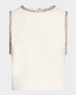 Amal Embellished Satin Top