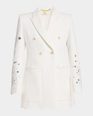 Embroidered Spongy Jacquard Jacket
