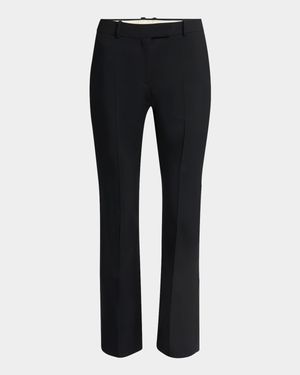 Tailored Cropped Wool Trousers