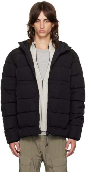 C.P. Company Blouson noir en Chrome-R rembourré en duvet à verres