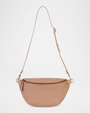 Alex Sling Woven Leather Shoulder Bag