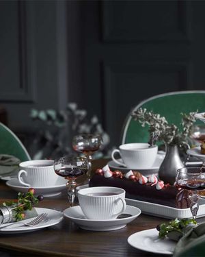 Plisse Set Of 4 Breakfast/Coffee Cup - 7 Oz.