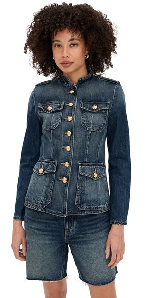 Nili Lotan Geraldine Denim Jacket Simon Wash M