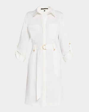 Caryss Belted A-Line Shirtdress
