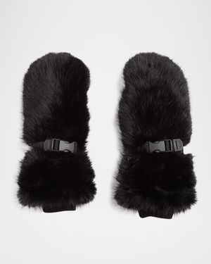 The Nevele Faux Fur Mittens