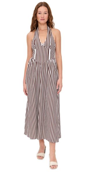 Seven Wonders Calianna Midi Dress Chocolate Stripe XL