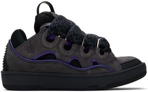 Lanvin SSENSE Exclusive Black & Purple Curb Sneakers