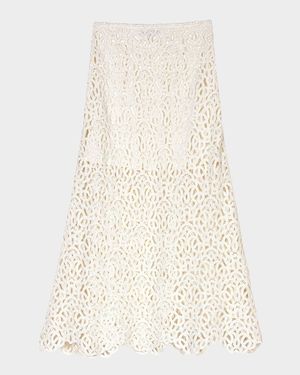 Jozimalo Crochet Midi Skirt