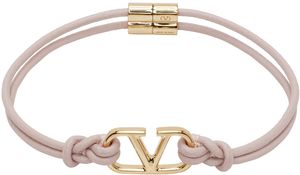 Valentino Garavani Bracelet rose à logo en V