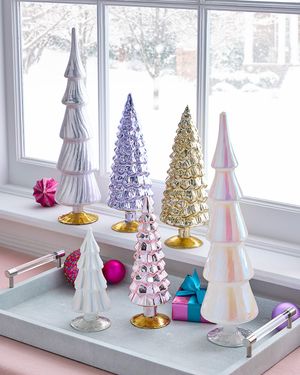 Pastel Glass Trees, Set of 6