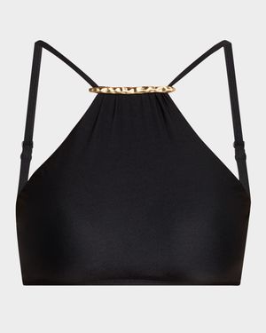 Ruched Halter Bikini Top