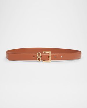 Gancini Calfskin Leather Belt