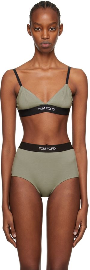 TOM FORD Green Triangle Bra