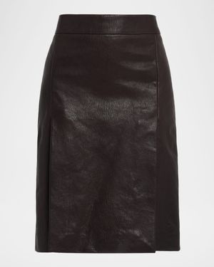 Leather Slit Skirt