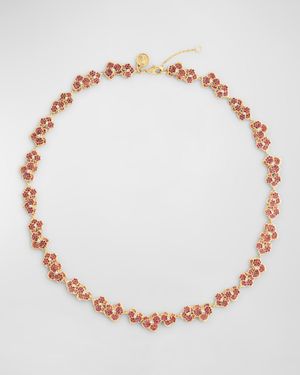 Orchid Pave Tennis Necklace