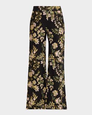 Josephine Floral Linen Pants