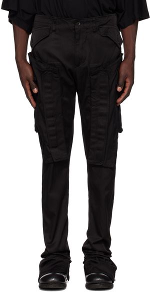 Julius Black Gas Mask Cargo Pants