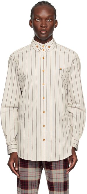 Vivienne Westwood Chemise Krall beige à boutons