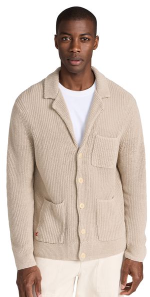 Alex Mill Ribbed Blazer Cardigan In Linen Cotton Flax M
