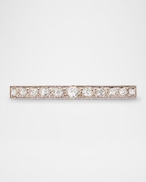 Estate Platinum Diamond Bar Pin