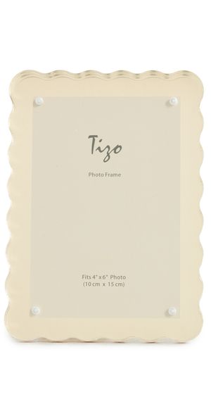 Tizo Design Lucite Frame Wave Design Gold 4x6 Gold One Size