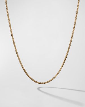Box Chain Necklace in 18K Gold, 1.7mm, 18"L