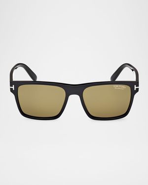 Men's Calder Polarized Acetate Square Sunglasses