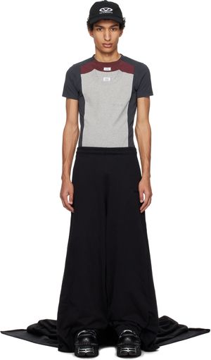 VETEMENTS Pantalon de survêtement noir à traine - Runway