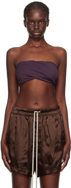 Rick Owens Lilies Purple Twisted Camisole