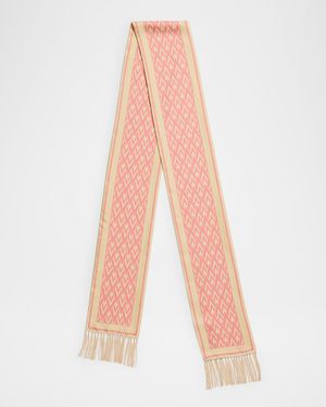 Monogram Fringe-Trim Scarf