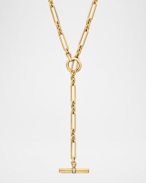 Lexington Chain Necklace with Diamonds in 18K Gold, 4.5mm, 36"L