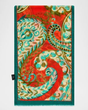Tosca Printed Wool and Cashmere Scarf