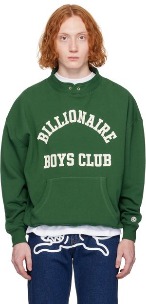 Billionaire Boys Club Pull molletonné vert à col droit