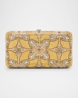 Rectangle Gilded Stamp Crystal Clutch Bag