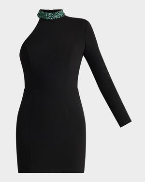 Wicked x Zac Posen Crystal Crepe Mini Dress