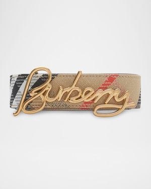 Reversible Script Logo Belt