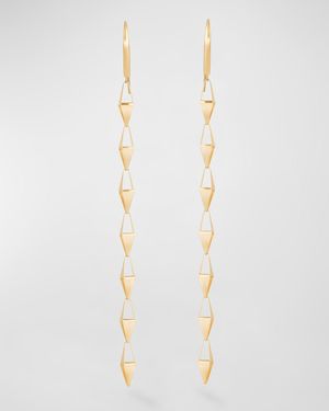 Laser 3D Kite Long Linear Hook Earrings