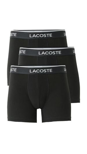 Lacoste Cotton Stretch Jersey Boxer Briefs 3 Pack Black S