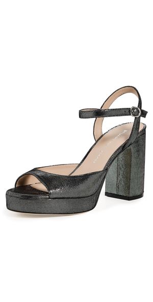 Stuart Weitzman Dayna II Platforms Silver 6.5