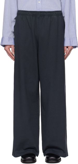 Acne Studios Pantalon de survêtement noir en jersey à logo