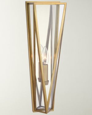 Lorino Medium Sconce In Bronze With Clear Glass By Julie Neill