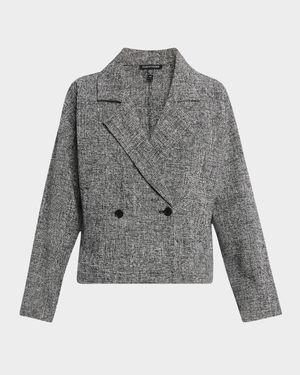 Boxy Organic Cotton Tweed Blazer