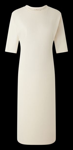 Sessun - Robe midi col rond en coton - Taille L - Blanc