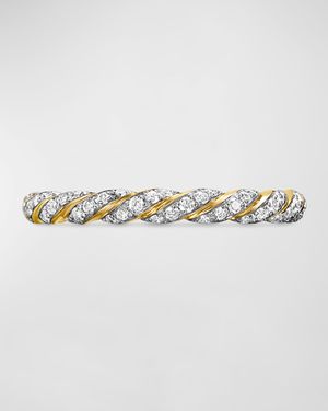 Paveflex Ring with Diamonds in 18K Gold, 2.7mm